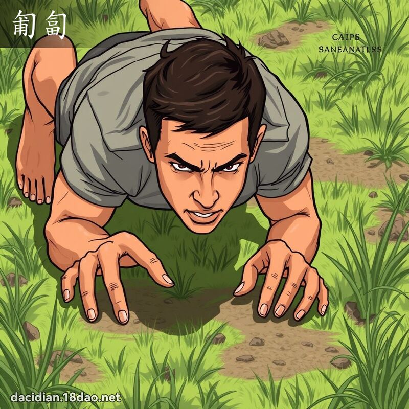 匍匐 - 國語大辭典配圖
