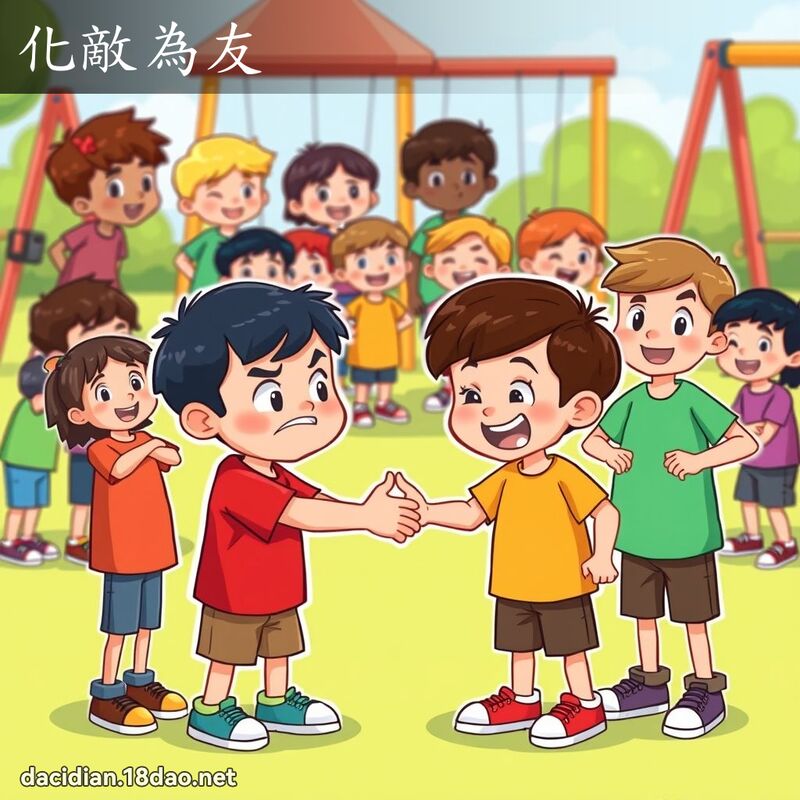 化敌为友 - 国语大辞典配图