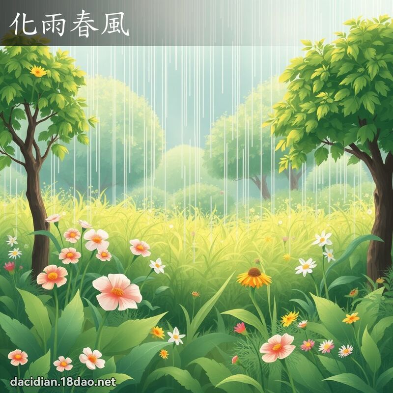 化雨春風 - 國語大辭典配圖