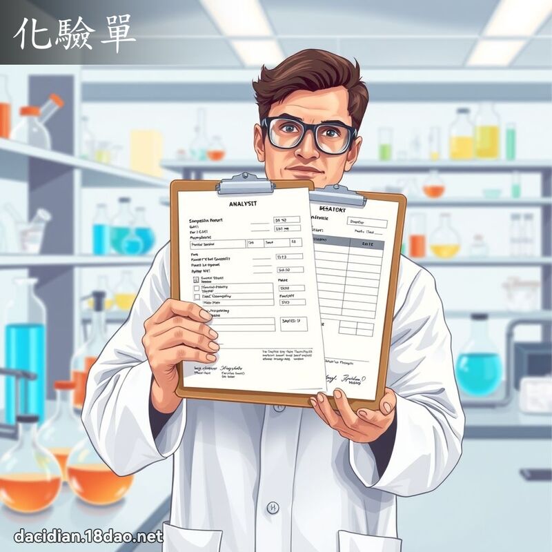 化驗單 - 國語大辭典配圖