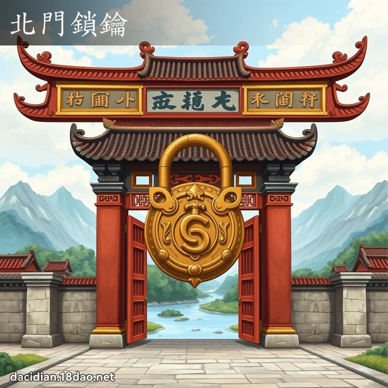 北門鎖鑰 - 國語大辭典配圖