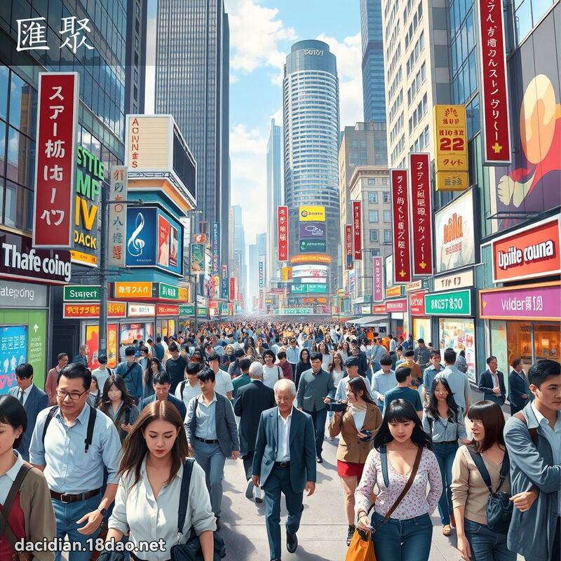 匯聚 - 國語大辭典配圖