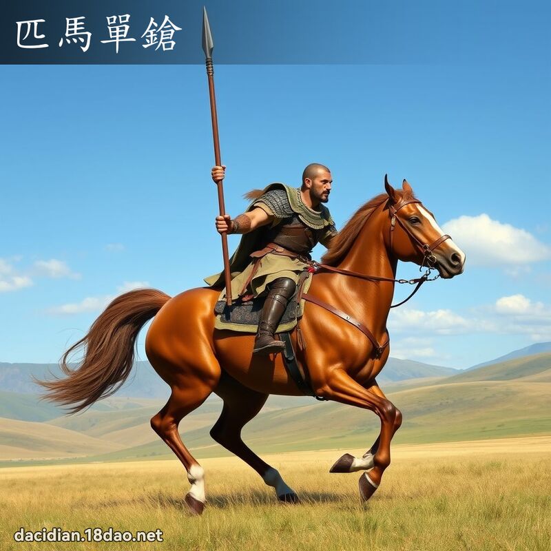 匹馬單鎗 - 國語大辭典配圖