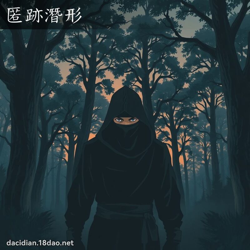 匿跡潜形 - 国语大辞典配图