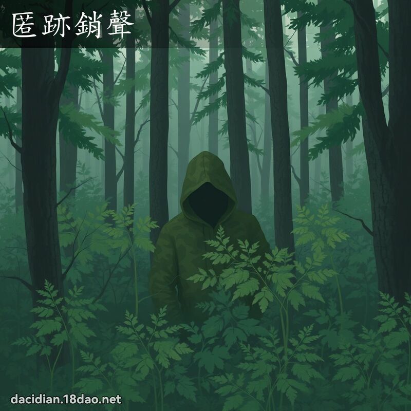 匿跡銷聲 - 國語大辭典配圖