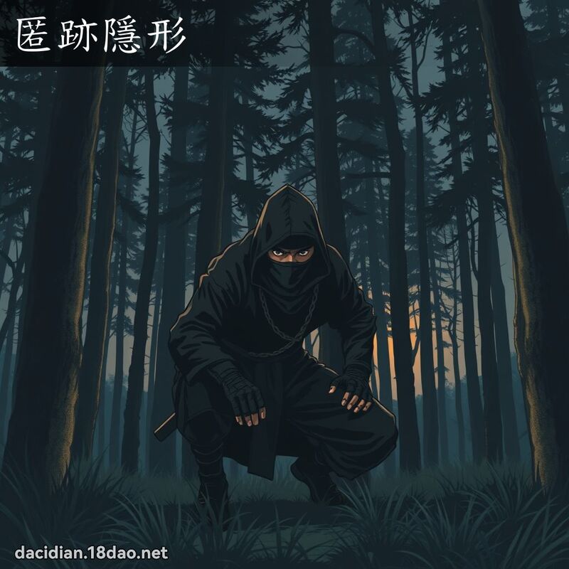 匿跡隱形 - 国语大辞典配图