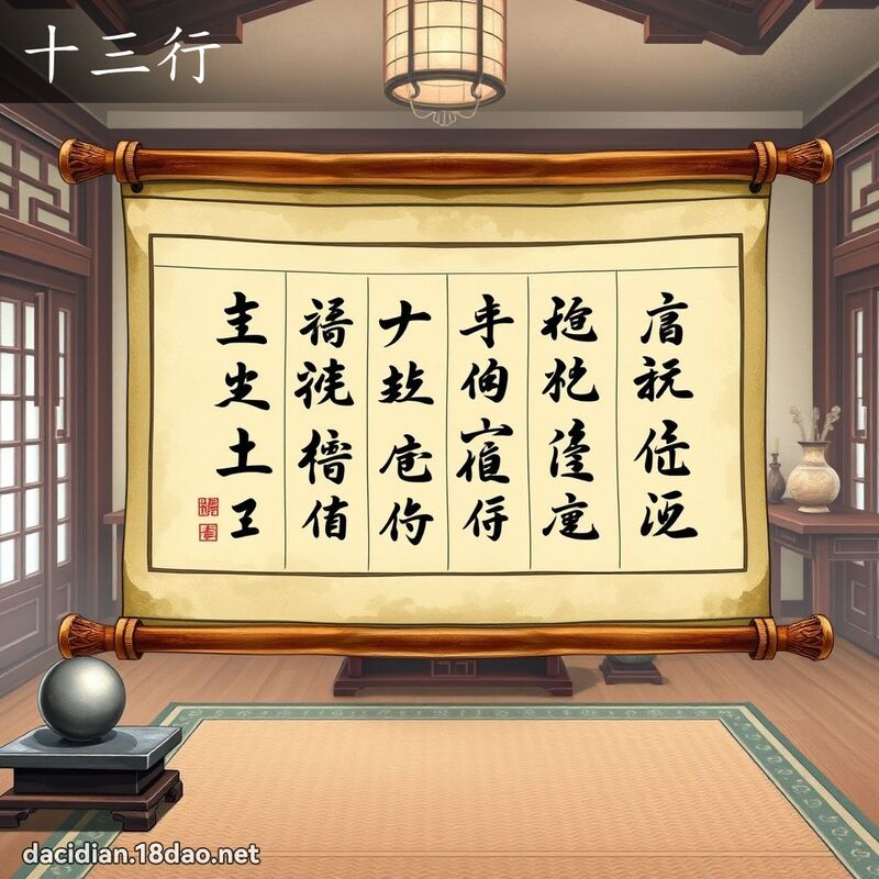 十三行 - 國語大辭典配圖