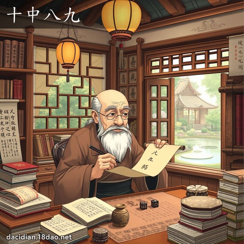 十中八九 - 國語大辭典配圖