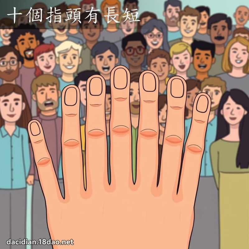十個指頭有長短 - 國語大辭典配圖