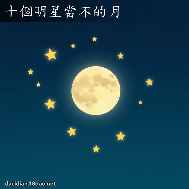 十个明星当不的月 - 国语大辞典配图