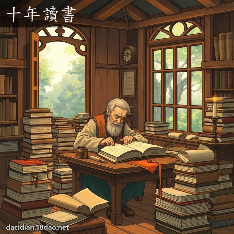 十年讀書 - 國語大辭典配圖