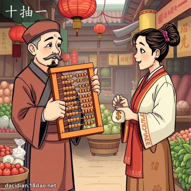 十抽一 - 國語大辭典配圖