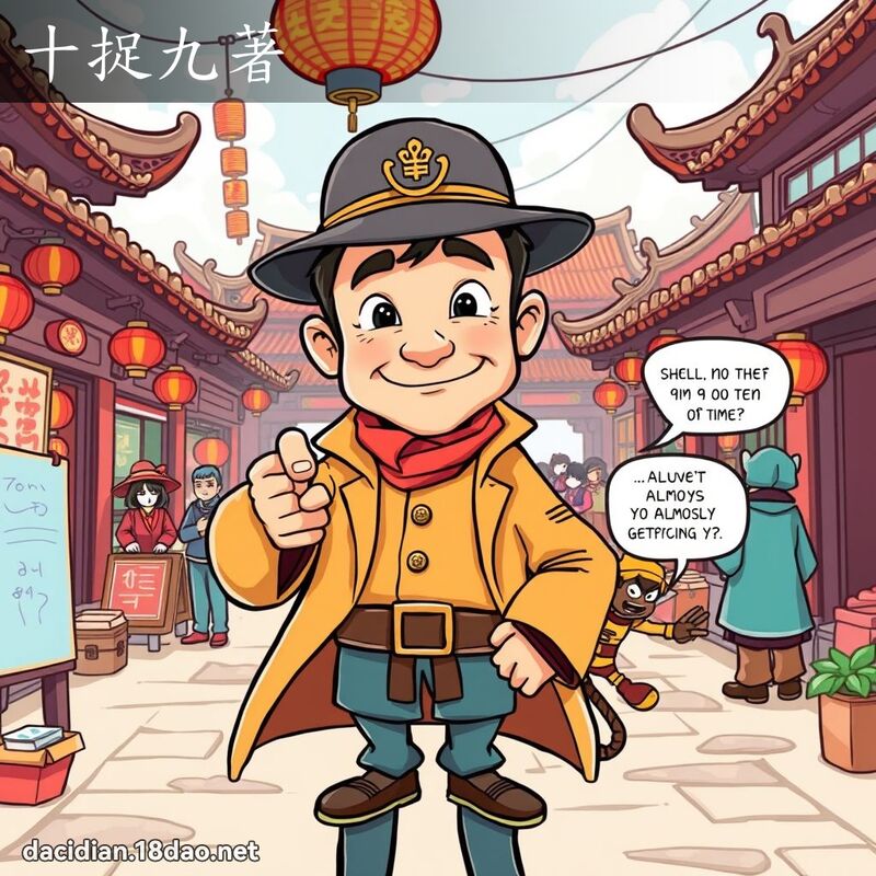 十捉九著 - 國語大辭典配圖