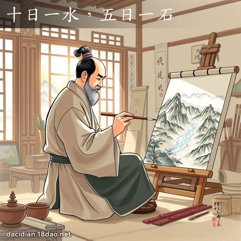 十日一水，五日一石 - 國語大辭典配圖