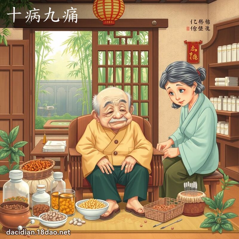 十病九痛 - 國語大辭典配圖