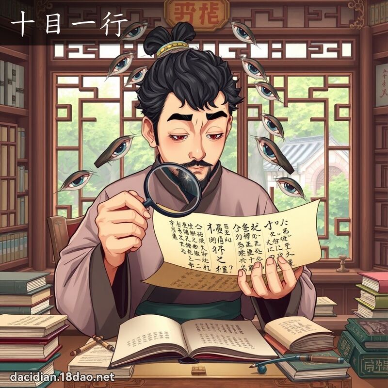 十目一行 - 国语大辞典配图