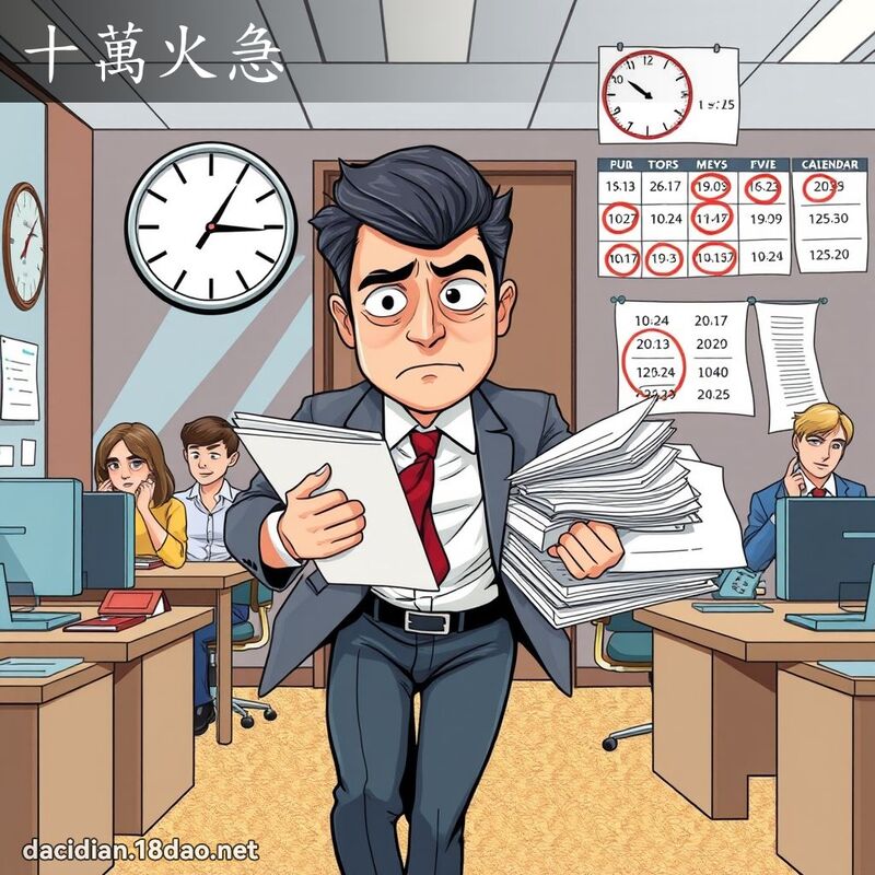十萬火急 - 國語大辭典配圖