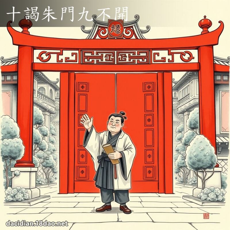 十謁朱门九不开 - 国语大辞典配图
