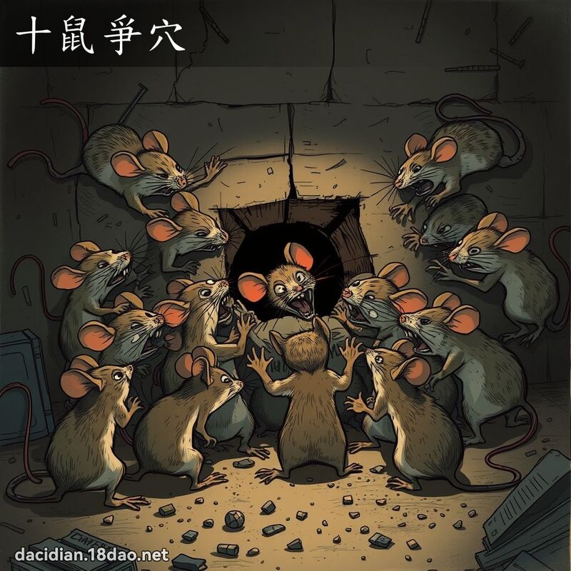 十鼠爭穴 - 國語大辭典配圖