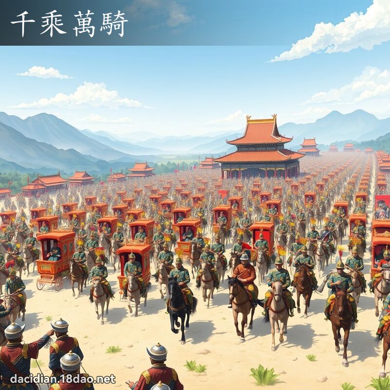 千乘萬騎 - 國語大辭典配圖