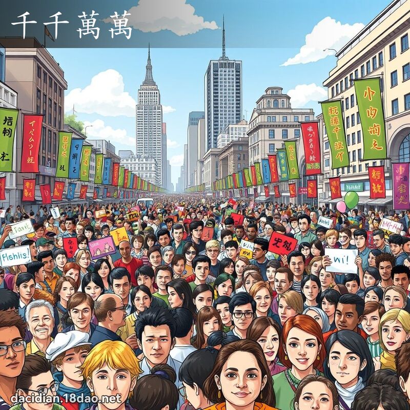 千千萬萬 - 國語大辭典配圖