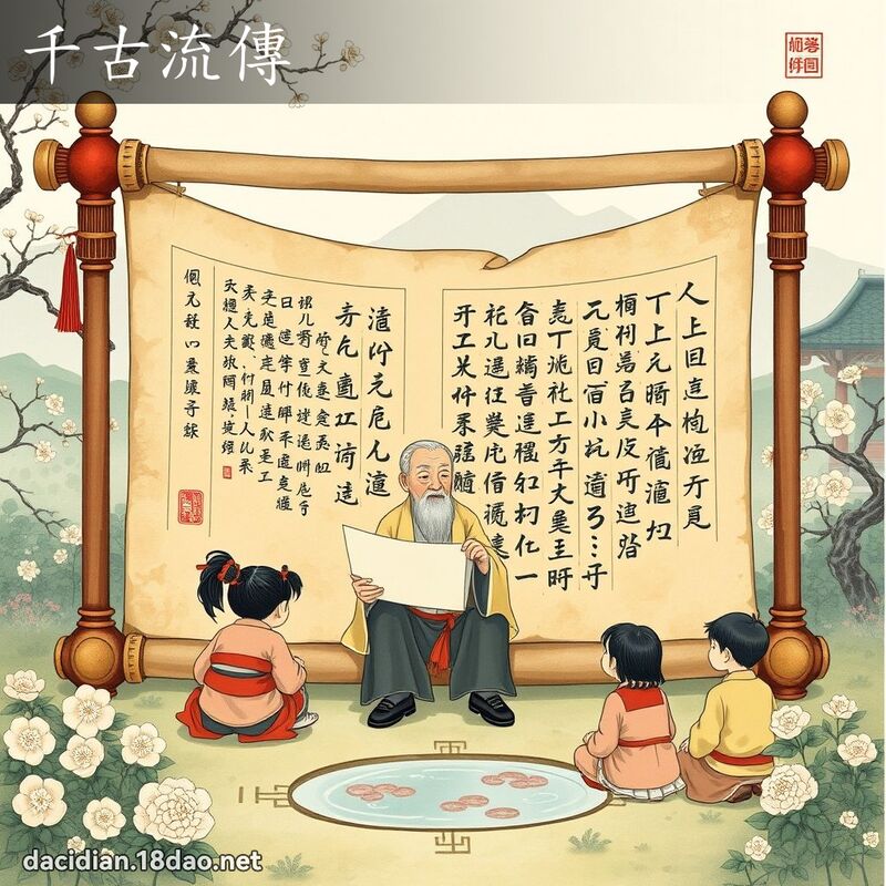 千古流傳 - 國語大辭典配圖