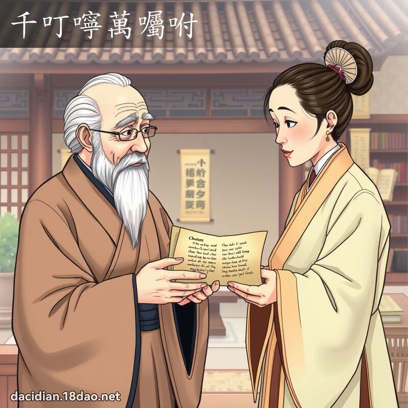 千叮嚀万嘱咐 - 国语大辞典配图