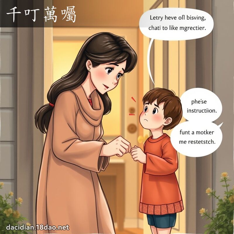 千叮万嘱 - 国语大辞典配图