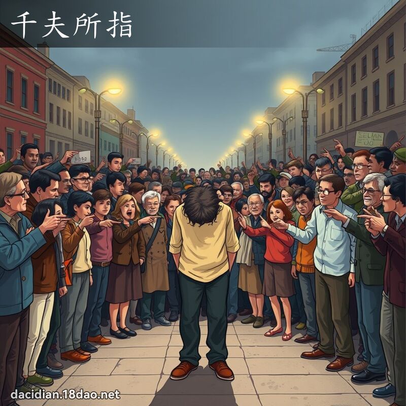 千夫所指 - 国语大辞典配图