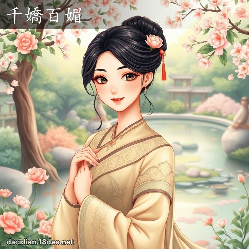 千嬌百媚 - 國語大辭典配圖
