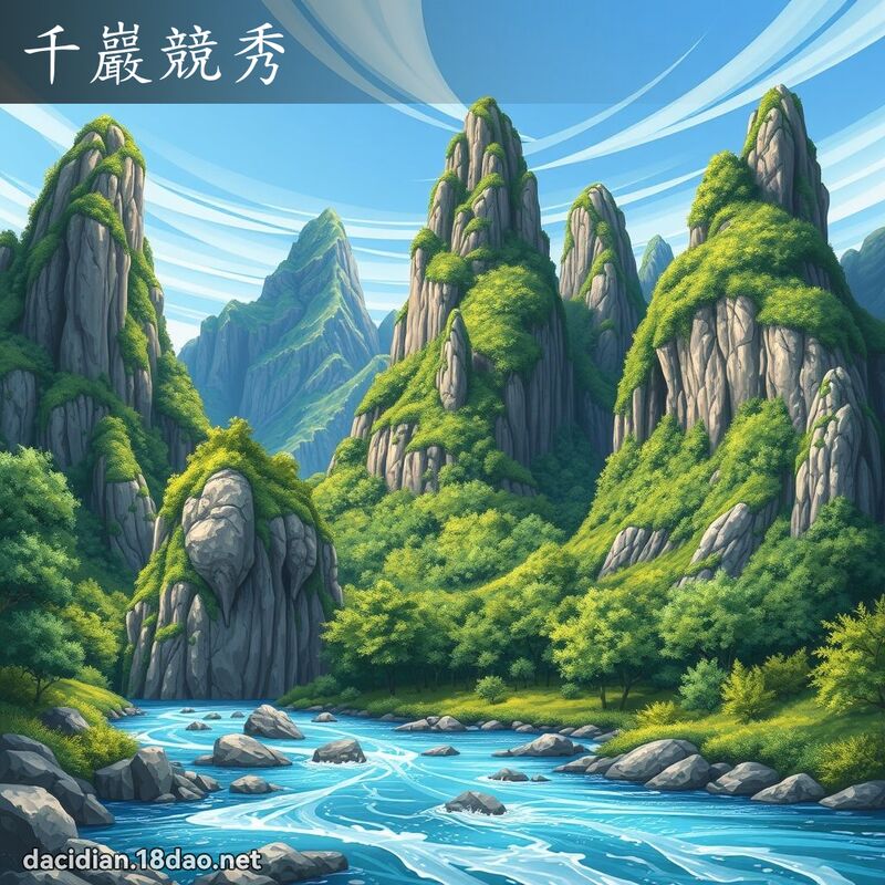 千巖競秀 - 國語大辭典配圖