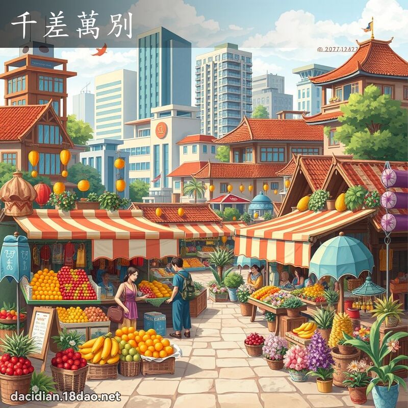 千差萬別 - 國語大辭典配圖