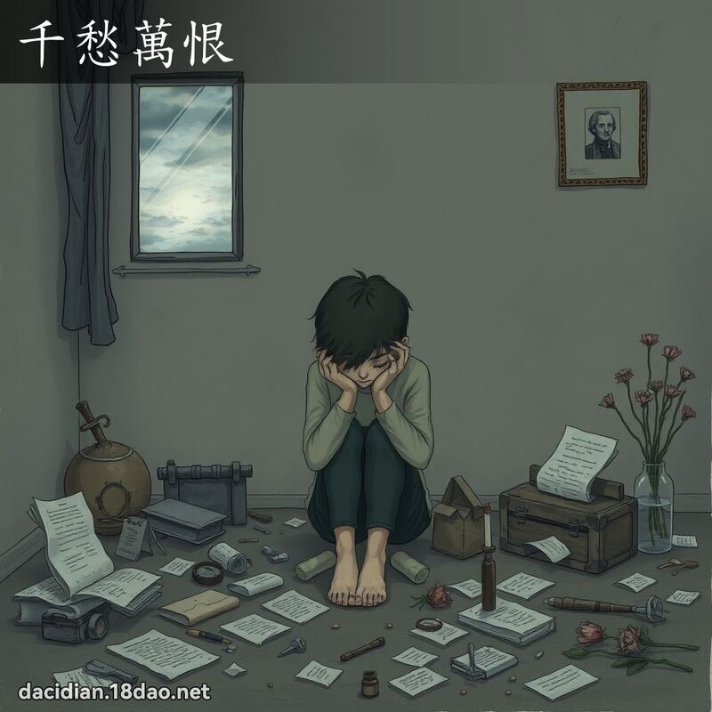 千愁万恨 - 国语大辞典配图