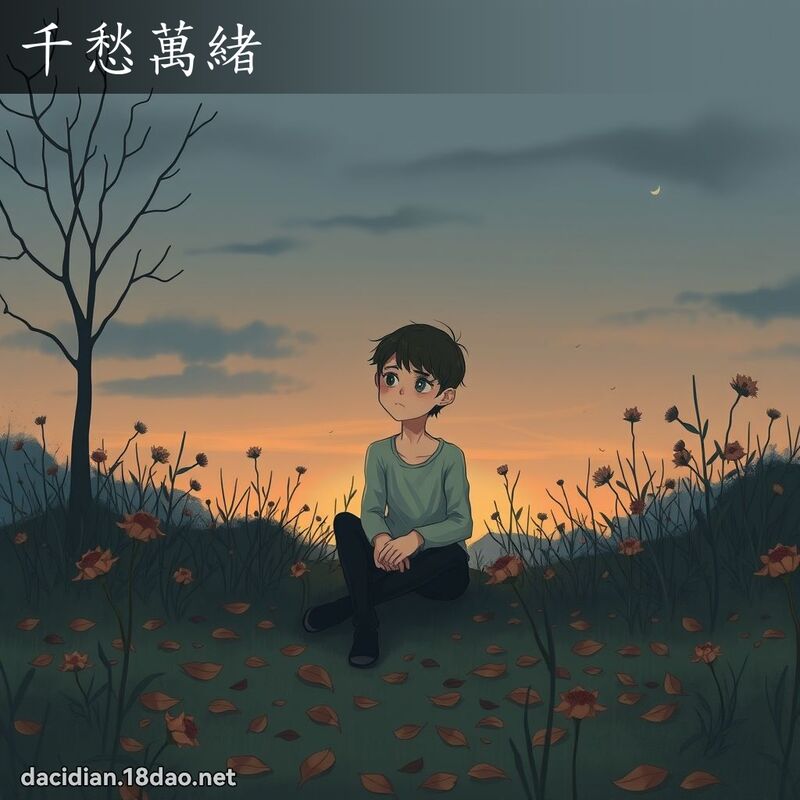 千愁萬緒 - 國語大辭典配圖