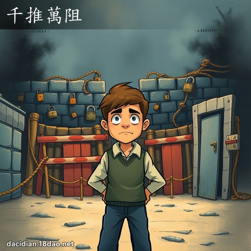 千推萬阻 - 國語大辭典配圖