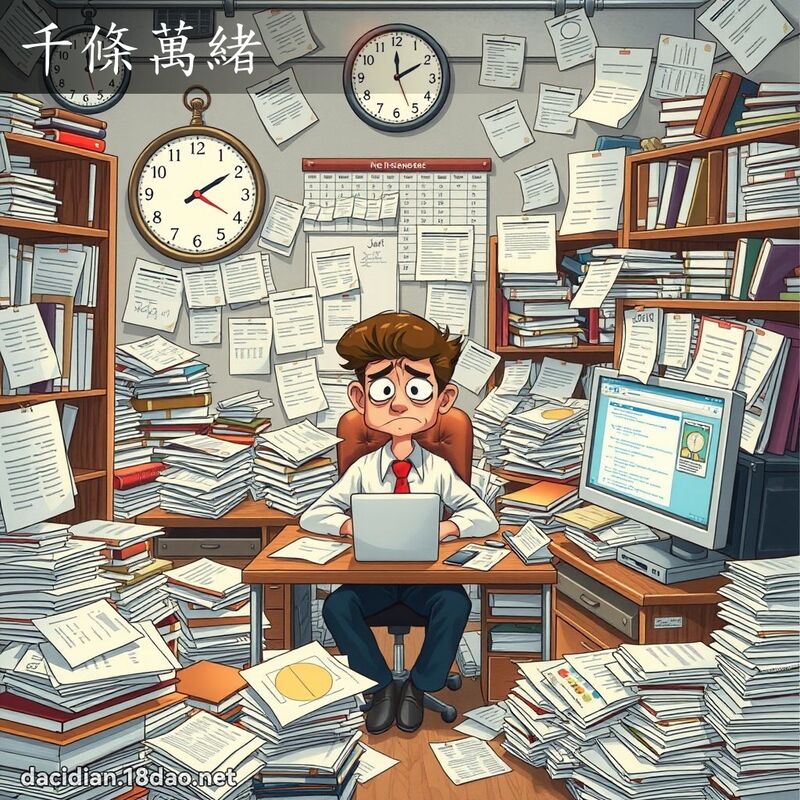 千条万绪 - 国语大辞典配图