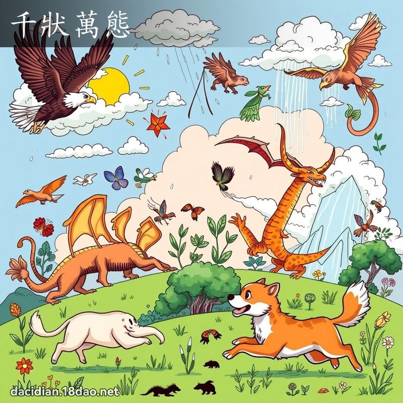 千狀萬態 - 國語大辭典配圖