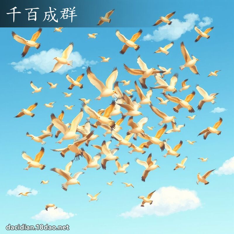 千百成群 - 国语大辞典配图