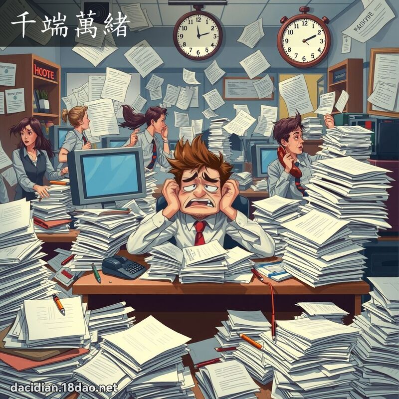 千端万绪 - 国语大辞典配图