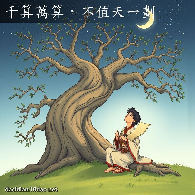 千算万算，不值天一划 - 国语大辞典配图