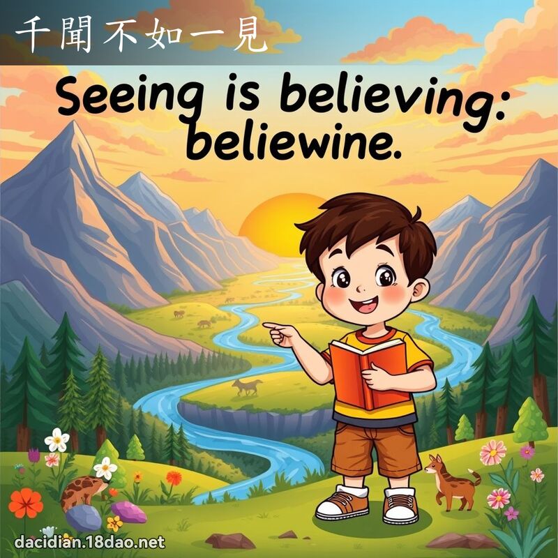 千聞不如一見 - 國語大辭典配圖