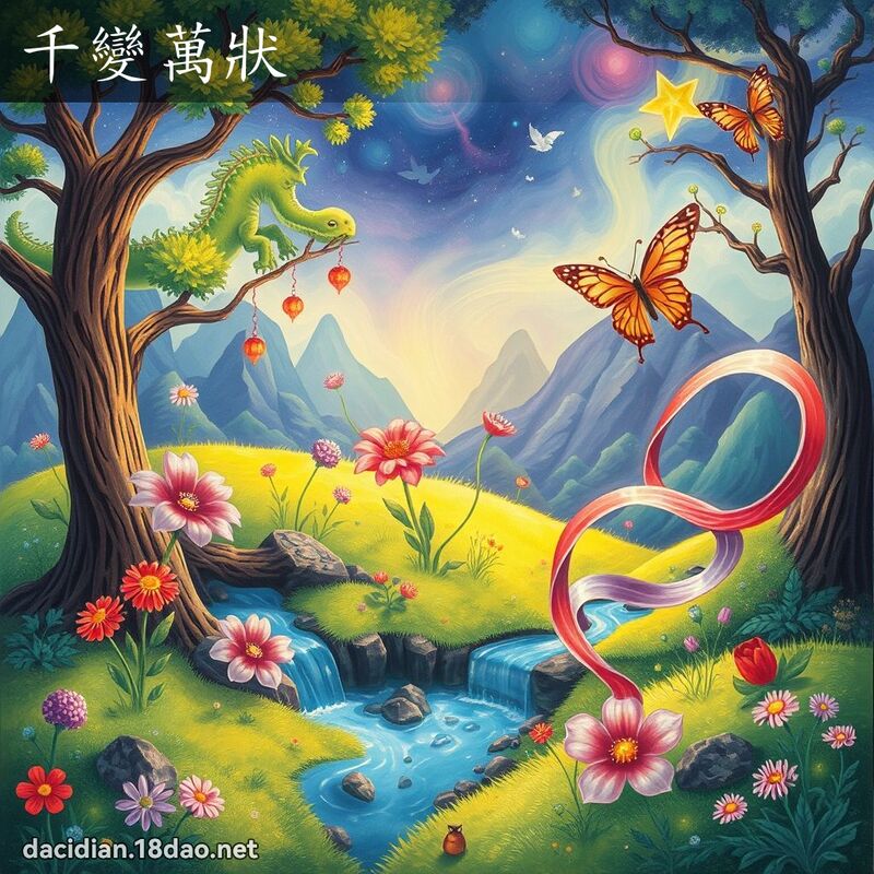 千變萬狀 - 國語大辭典配圖