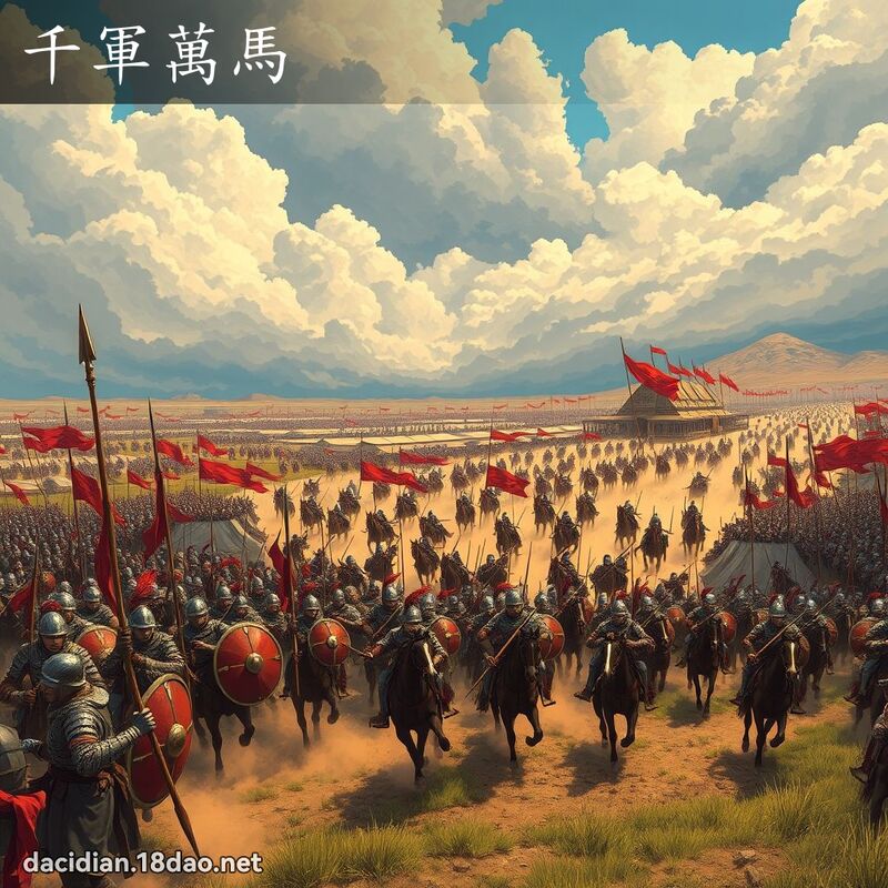 千军万马 - 国语大辞典配图
