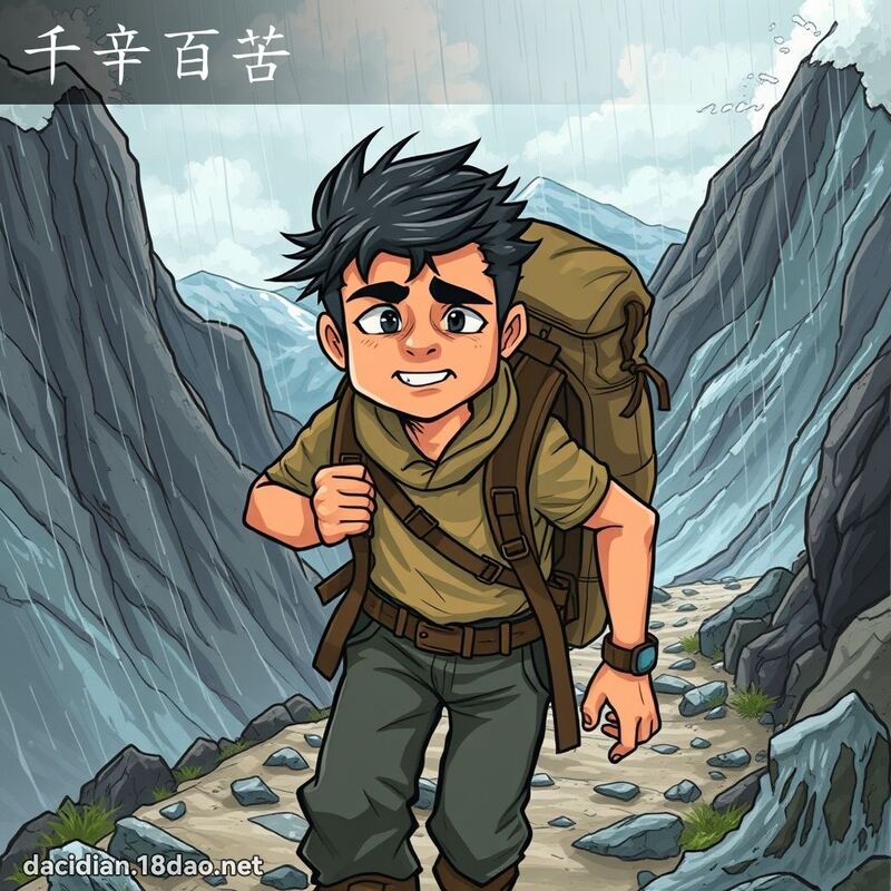 千辛百苦 - 國語大辭典配圖