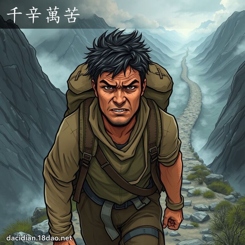 千辛万苦 - 国语大辞典配图