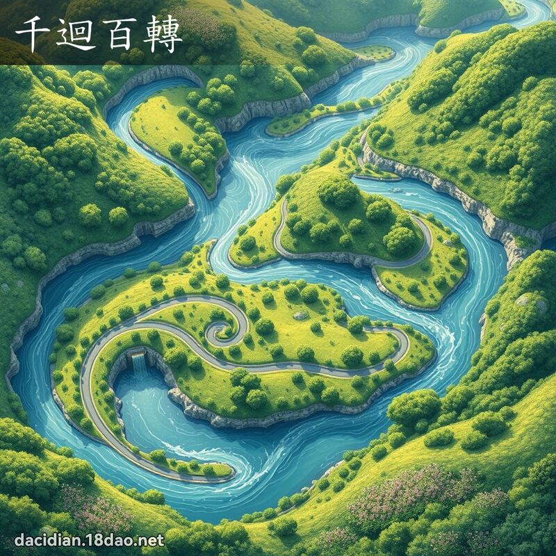 千迴百轉 - 國語大辭典配圖