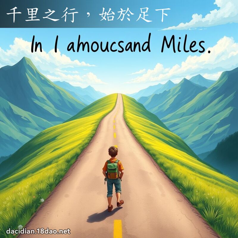 千里之行，始於足下 - 國語大辭典配圖