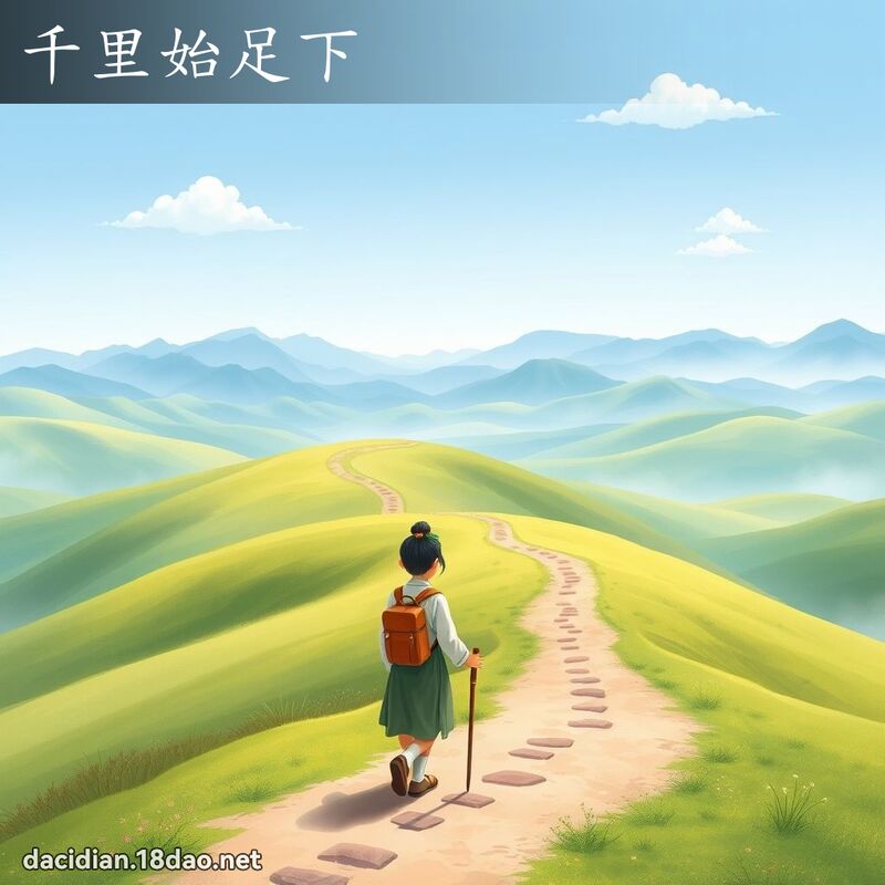 千里始足下 - 國語大辭典配圖