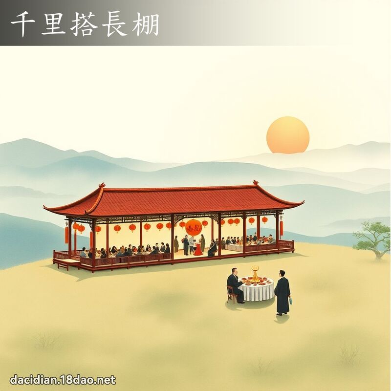 千里搭長棚 - 國語大辭典配圖