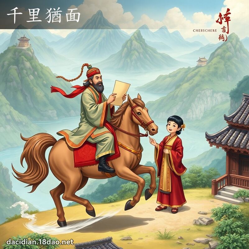 千里猶面 - 國語大辭典配圖